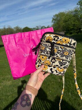 Vera Bradley Floral Crossbody Quilted Boho Y2K Cottagecore Bag 3309 & pink tote